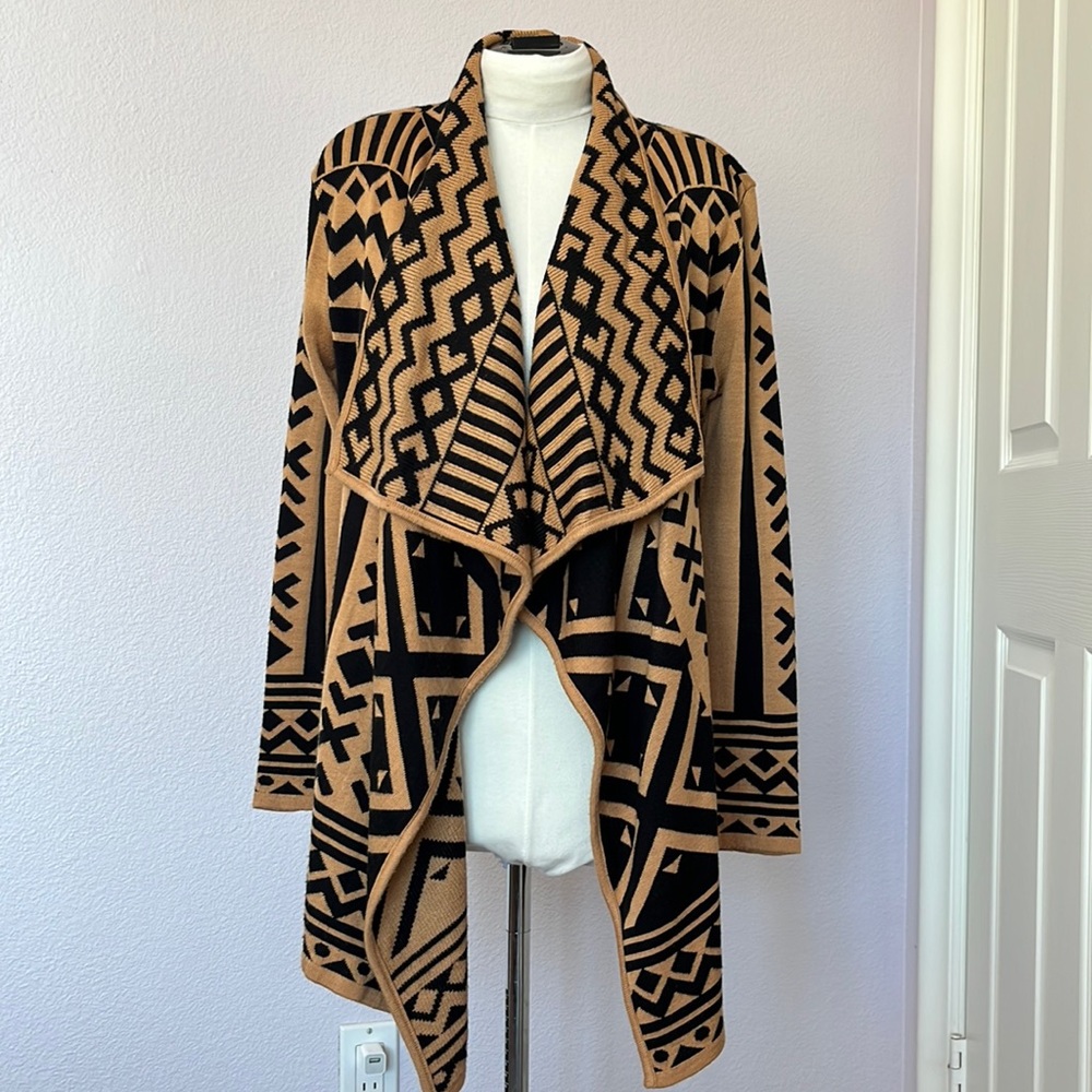 Bold & Beautiful Drape-Front Sweater Jacket